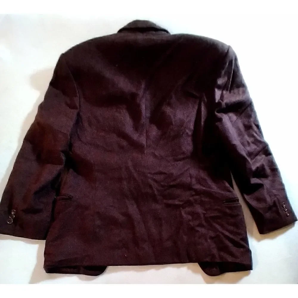 EXOTIC CAMEL HAIR DARK BROWN RAINBOW TINT UOMO JACKET BLAZER MADE IN ISRAEL SIZE